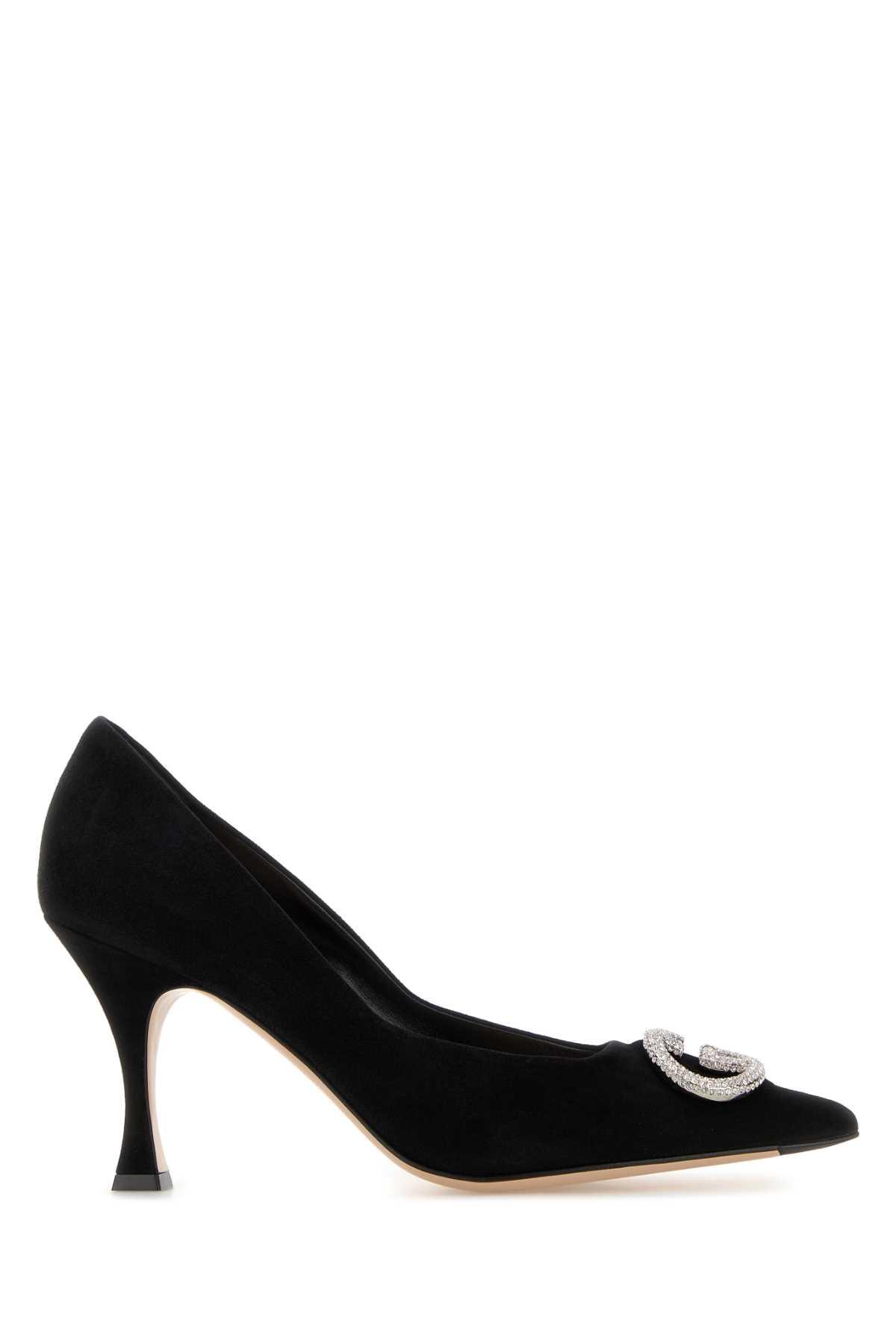 gucci black suede pumps