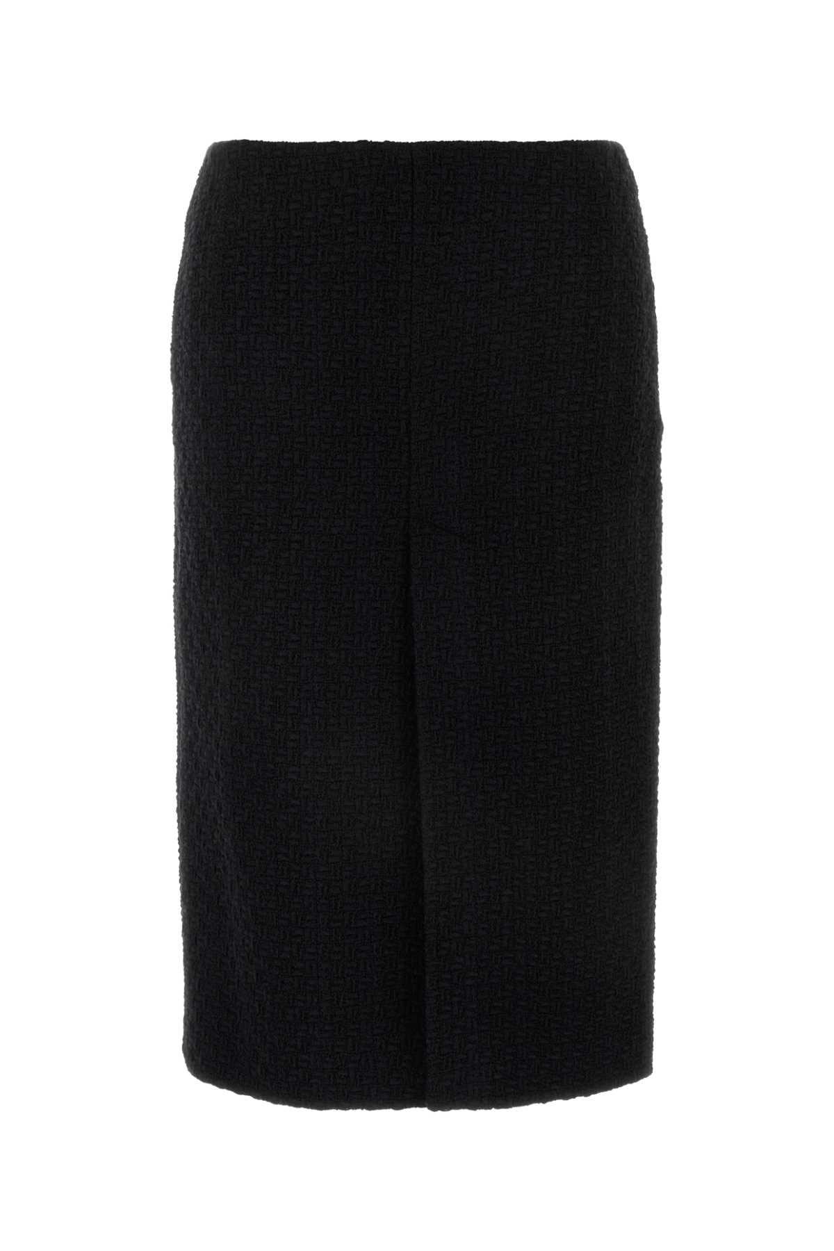 gucci black tweed skirt