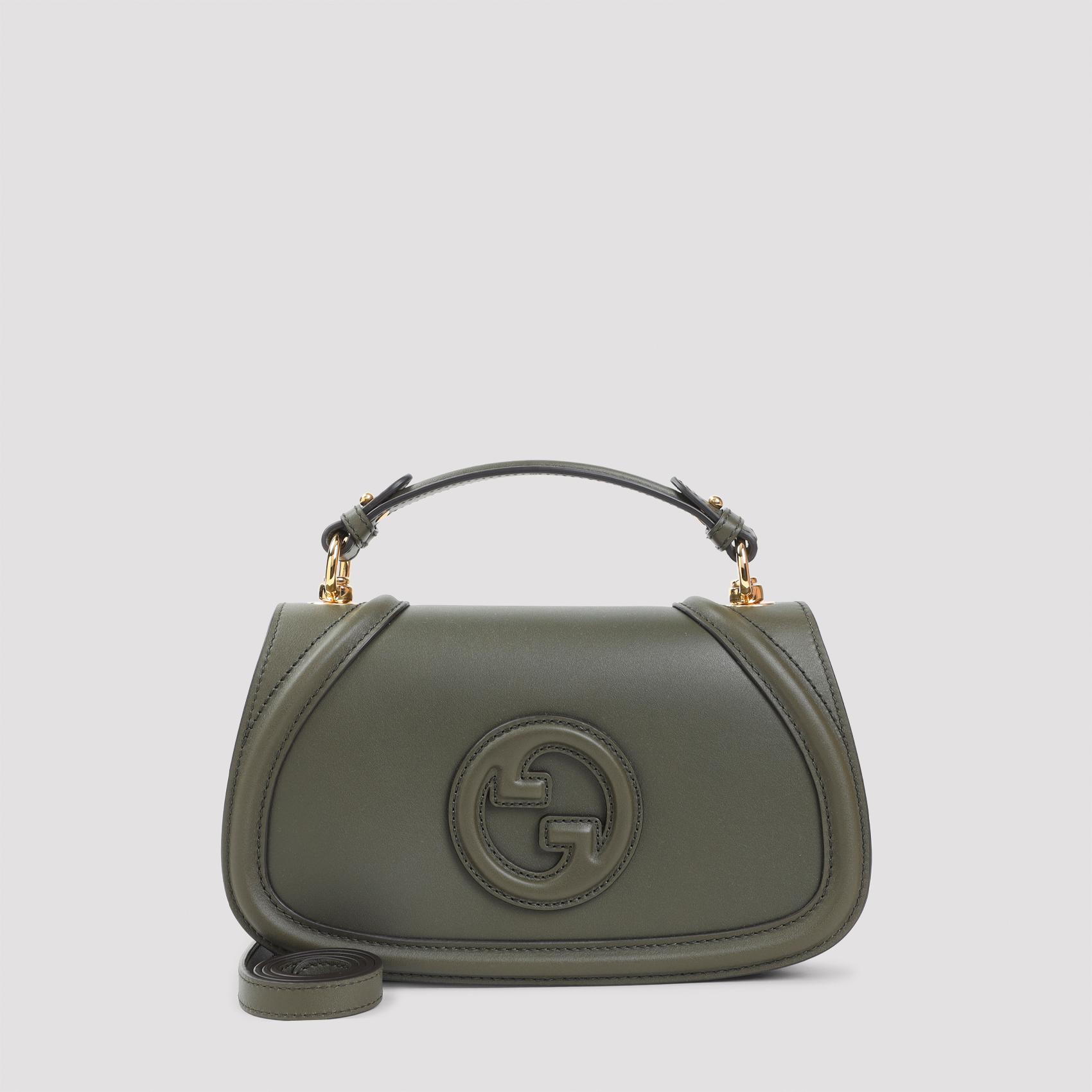 gucci blondie shoulder bag green leather - women
