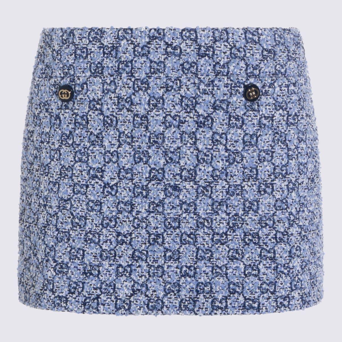 gucci blue mini skirt