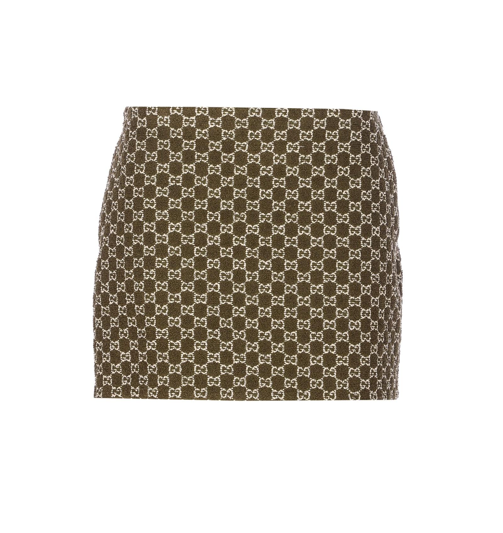 gucci boucle gg logo mini skirt