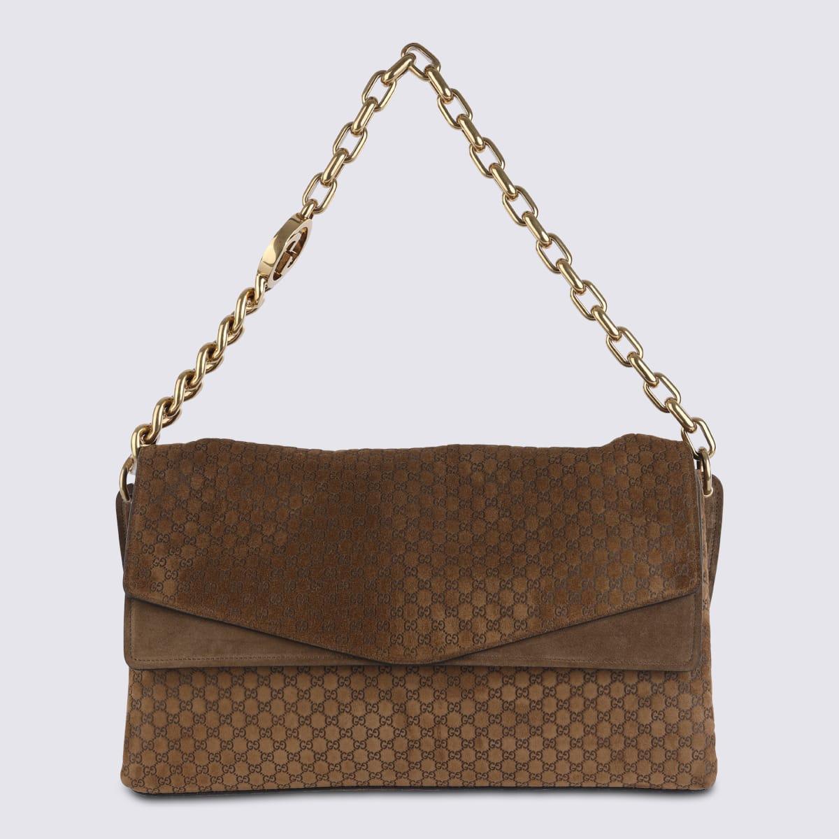 gucci brown leather shoulder bag