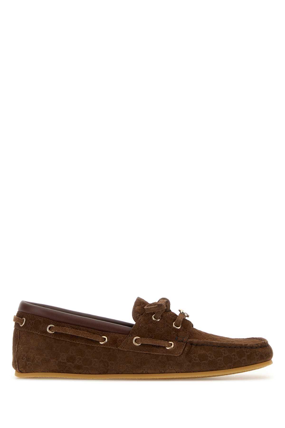 gucci brown suede loafers