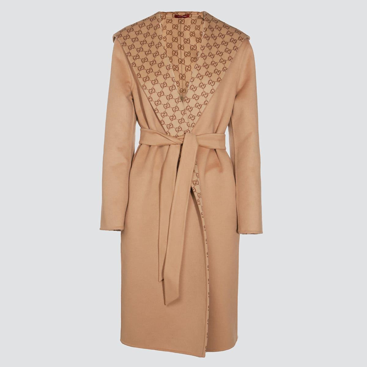 gucci camel wool coat