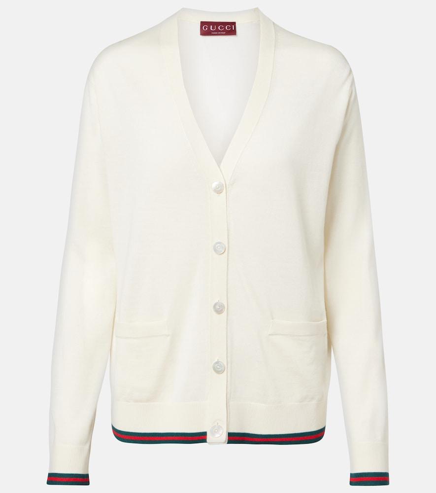 gucci cashmere and silk cardigan