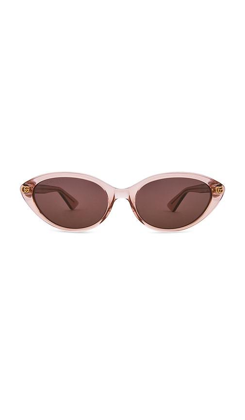 gucci cat eye sunglasses in pink,brown.