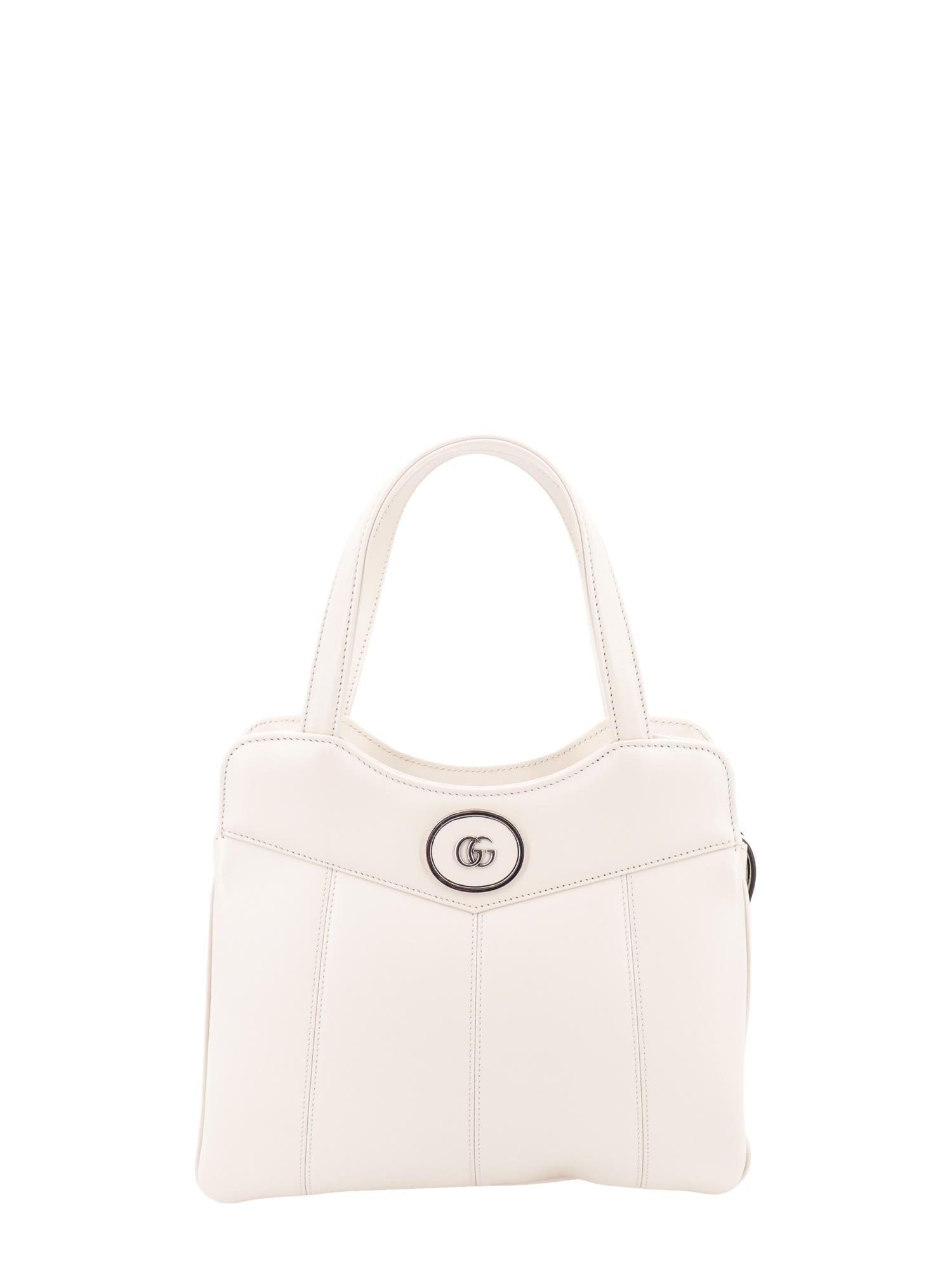 gucci chalk leather small petite gg handbag