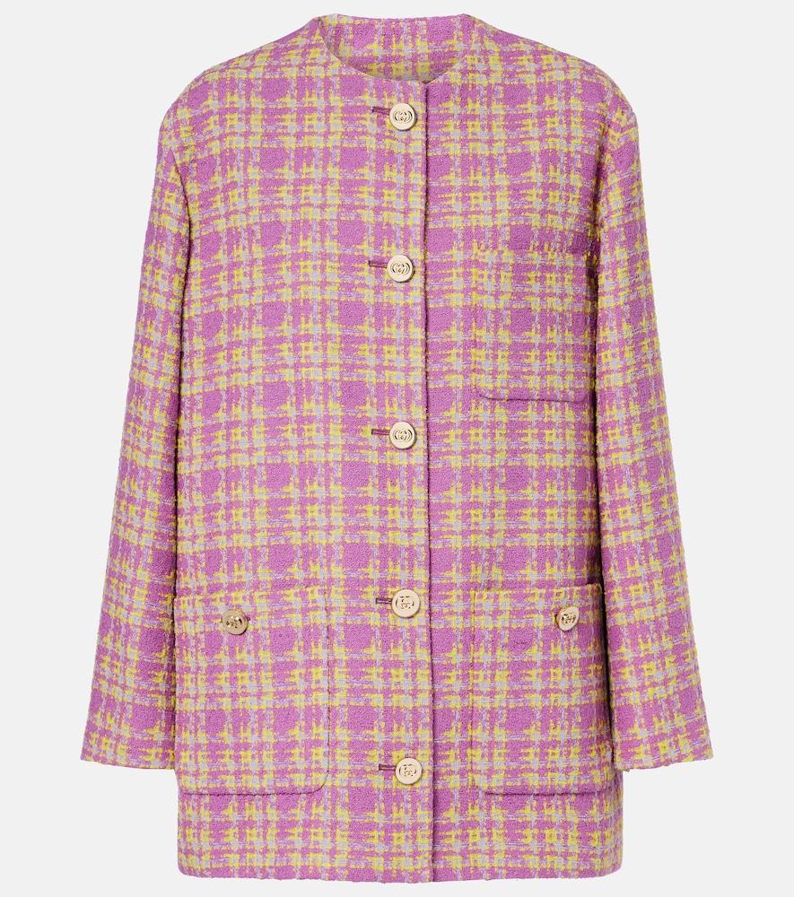 gucci checked cotton