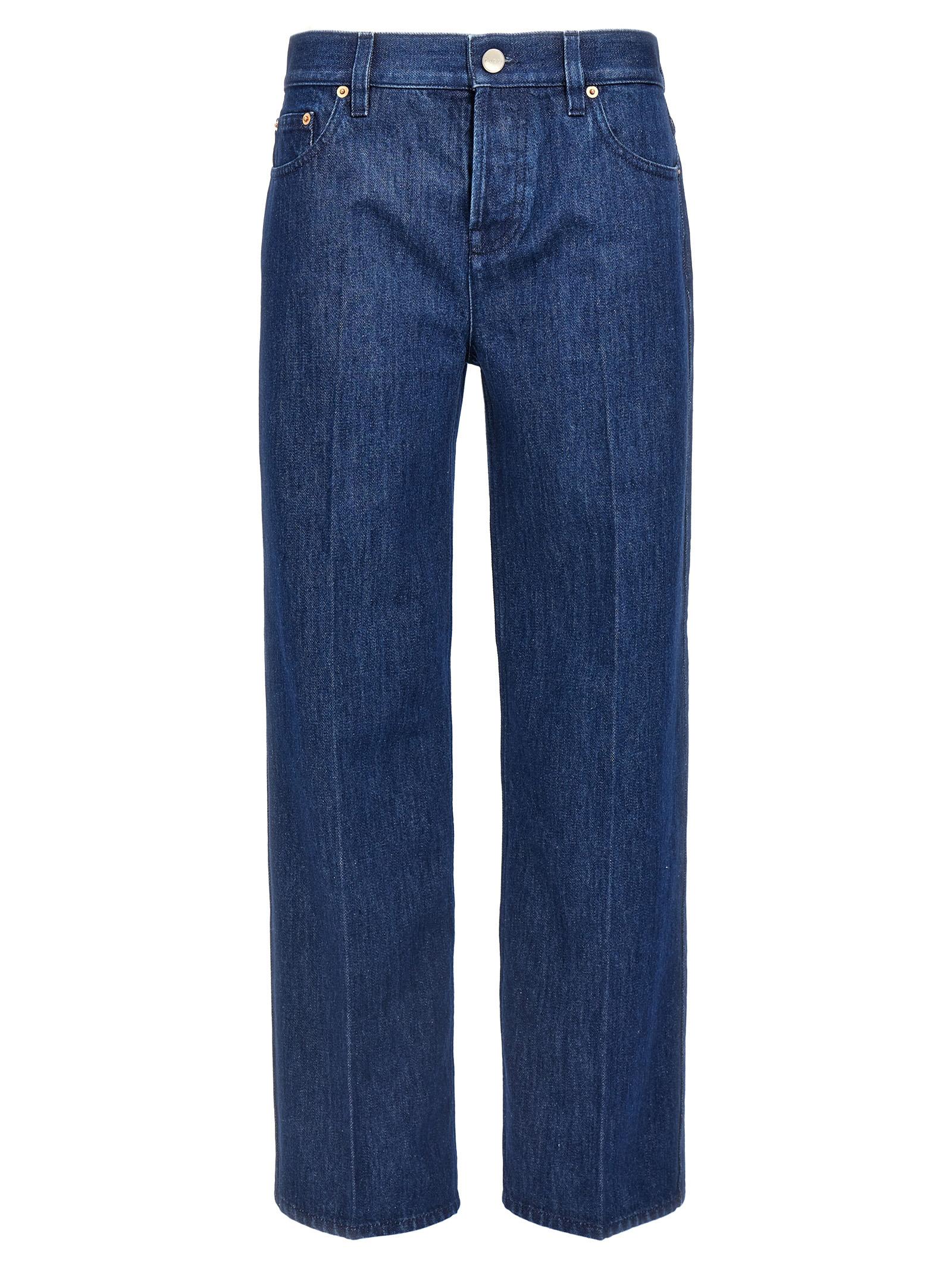 gucci cotton jeans blue - women