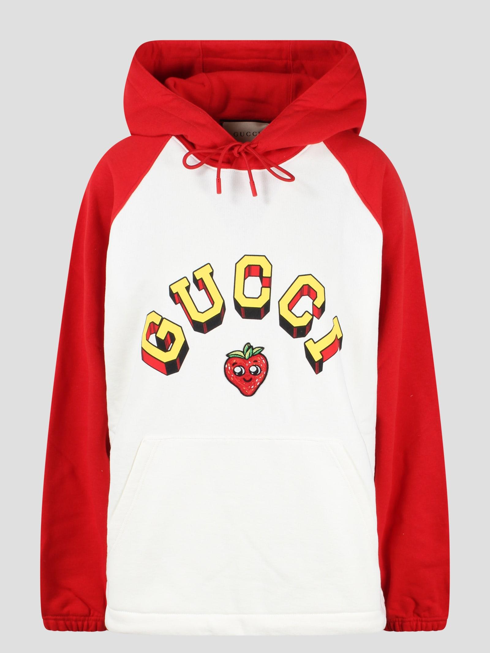 gucci cotton jersey hooded sweatshirt