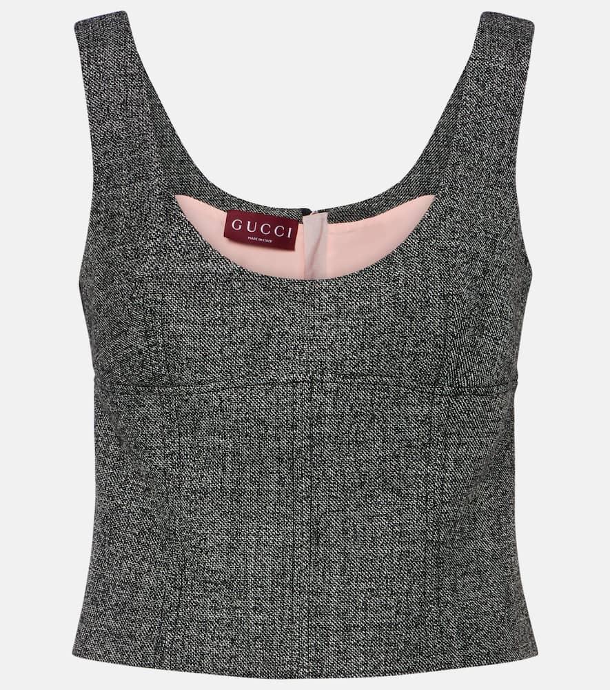gucci cropped wool tank top