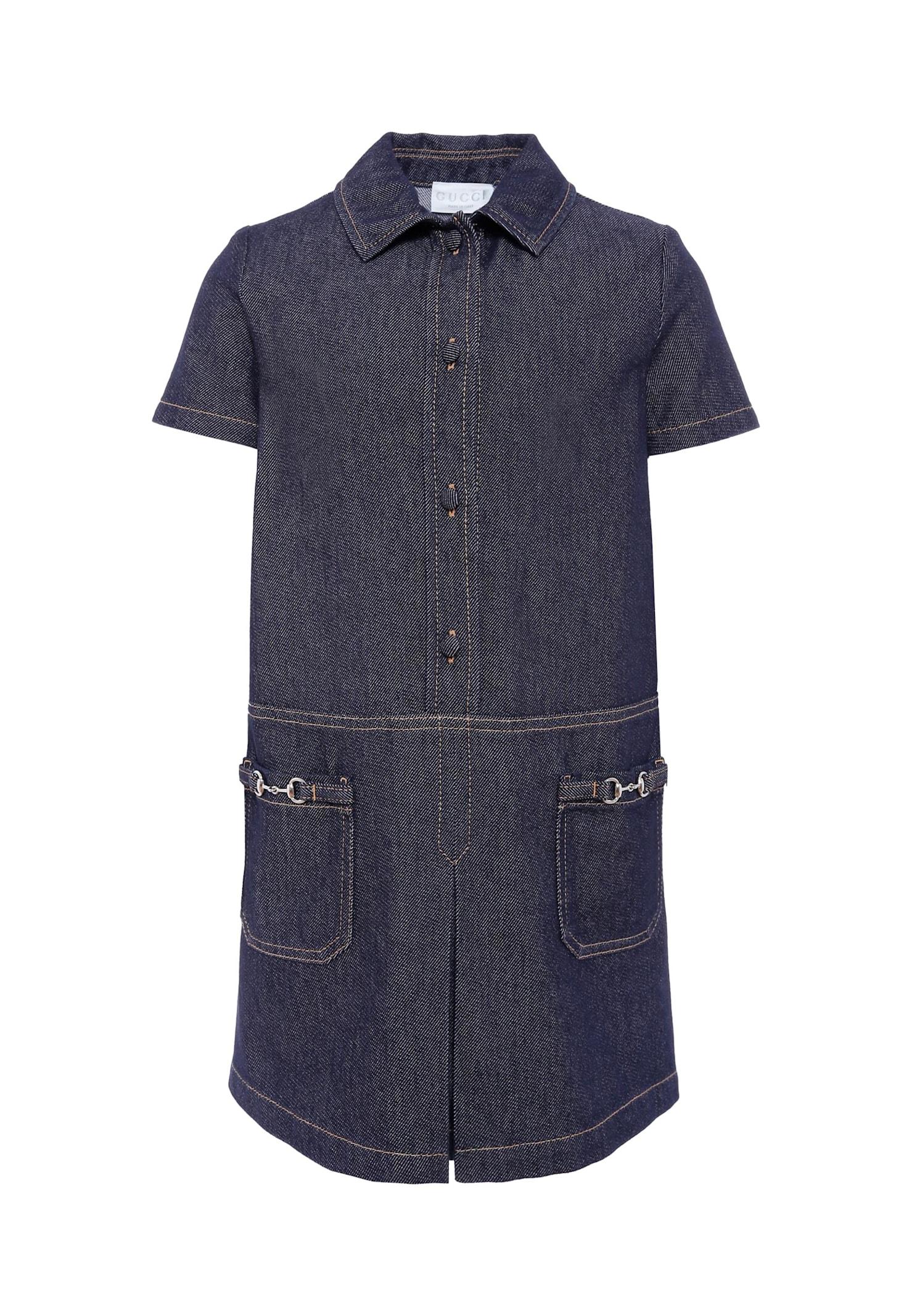 gucci denim dress for girl with horsebit