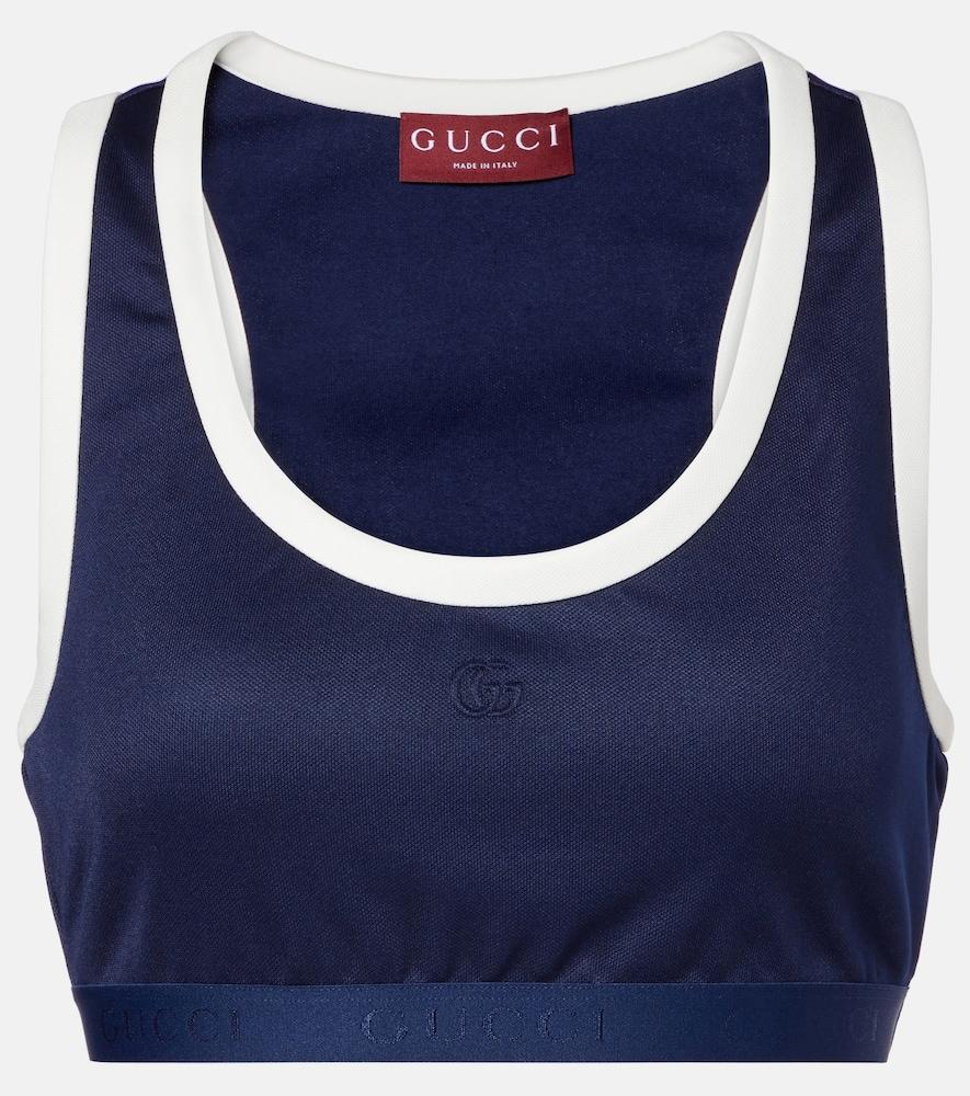 gucci double g jersey top