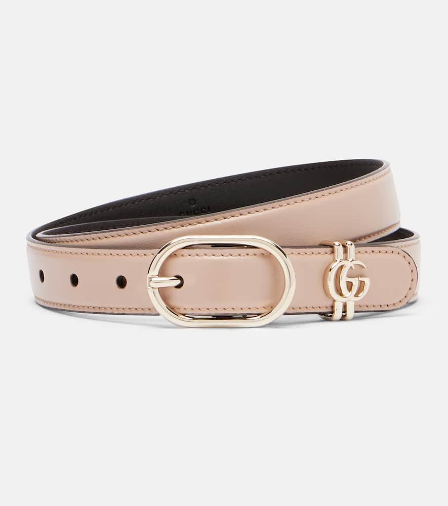 gucci double g leather belt
