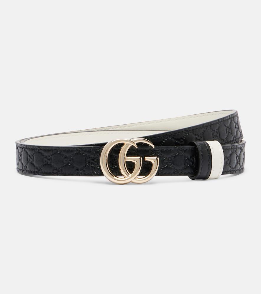gucci double g reversible leather belt