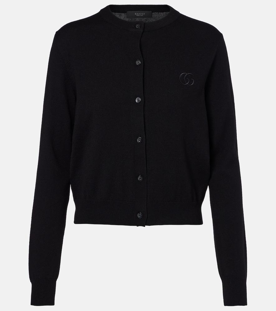 gucci double g wool cardigan