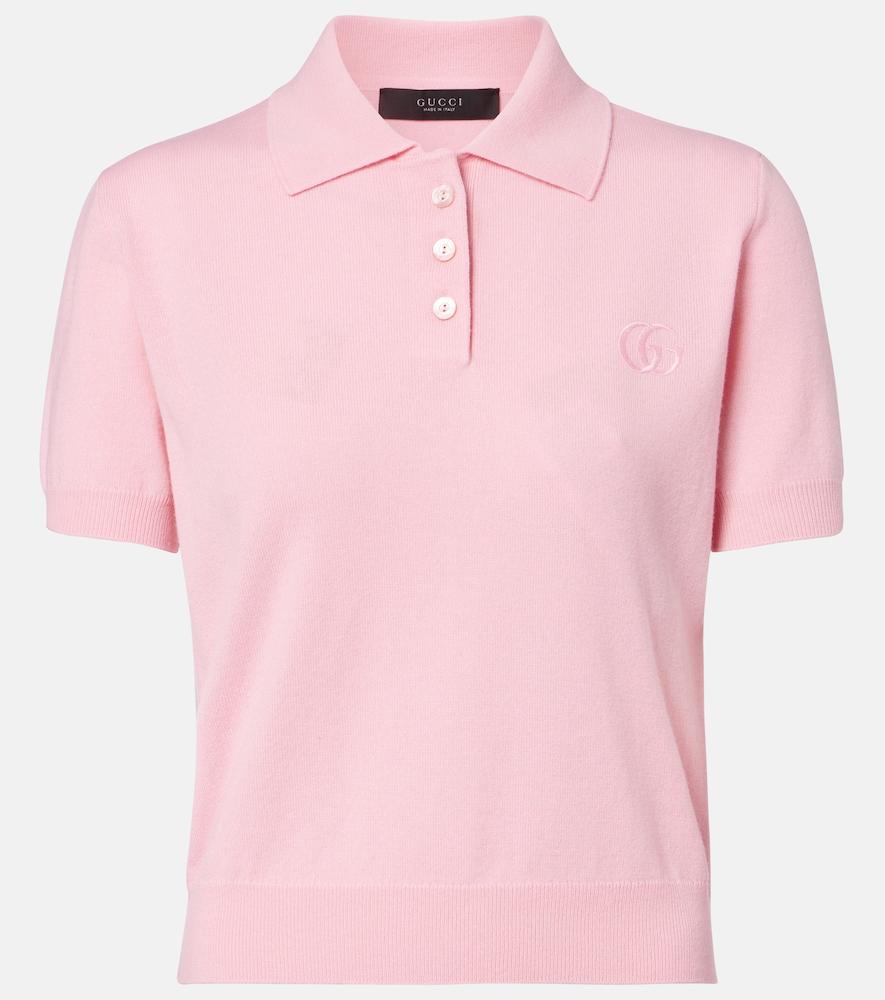 gucci double g wool polo shirt