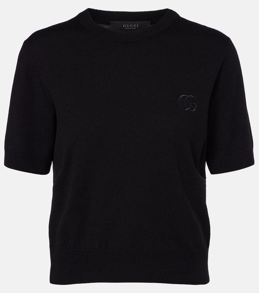 gucci double g wool top