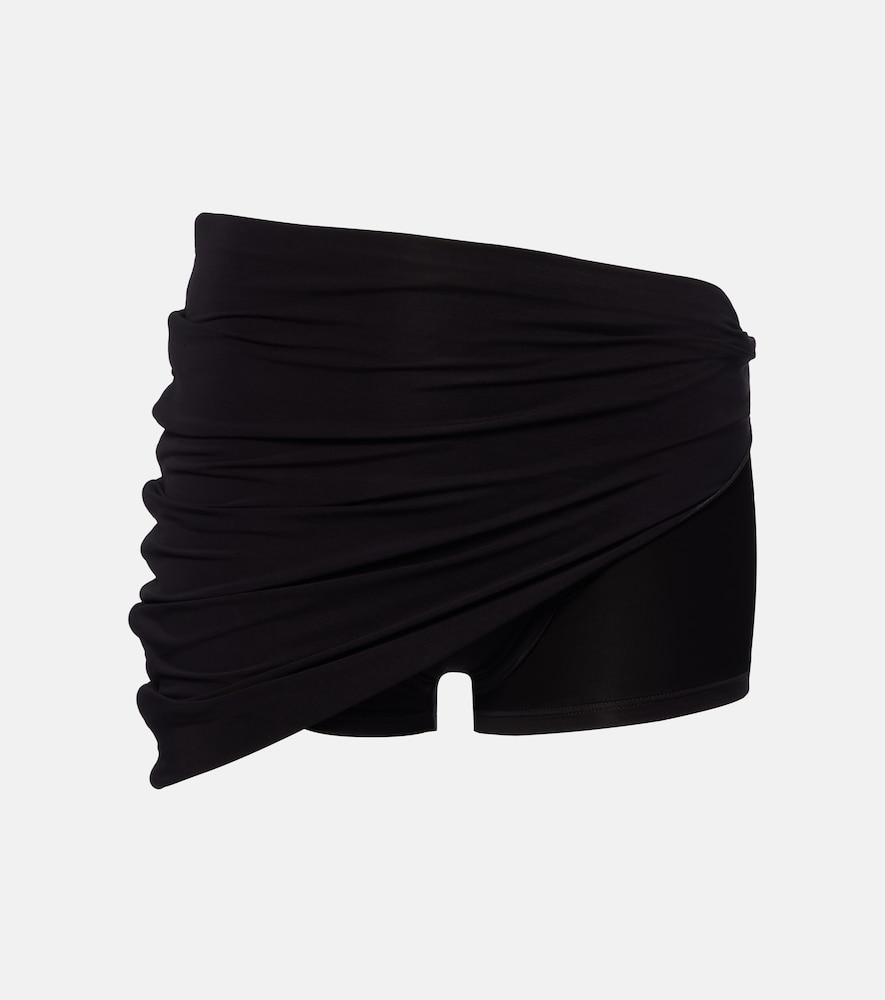 gucci draped crêpe jersey shorts