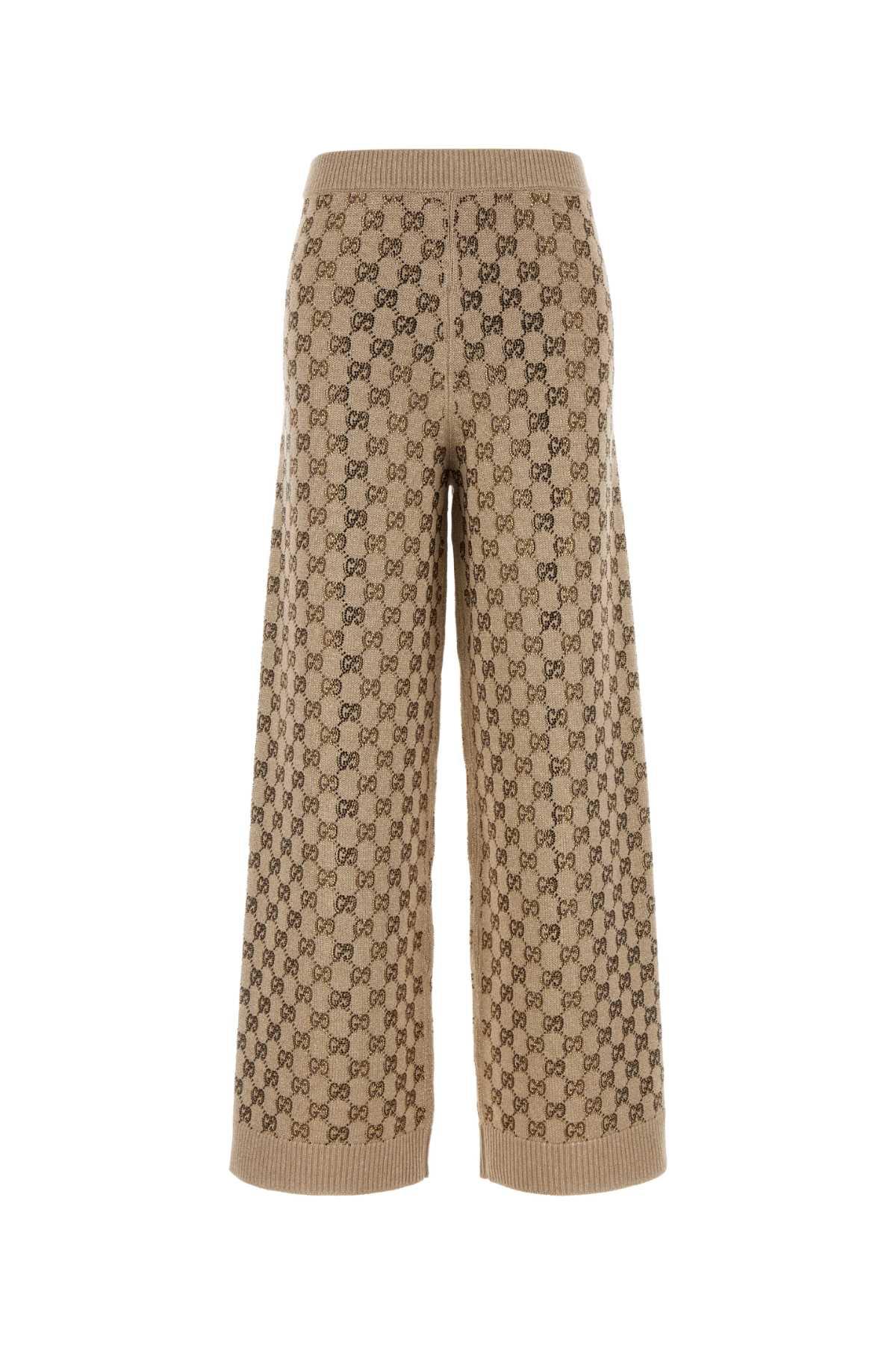 gucci embellished wool blend joggers