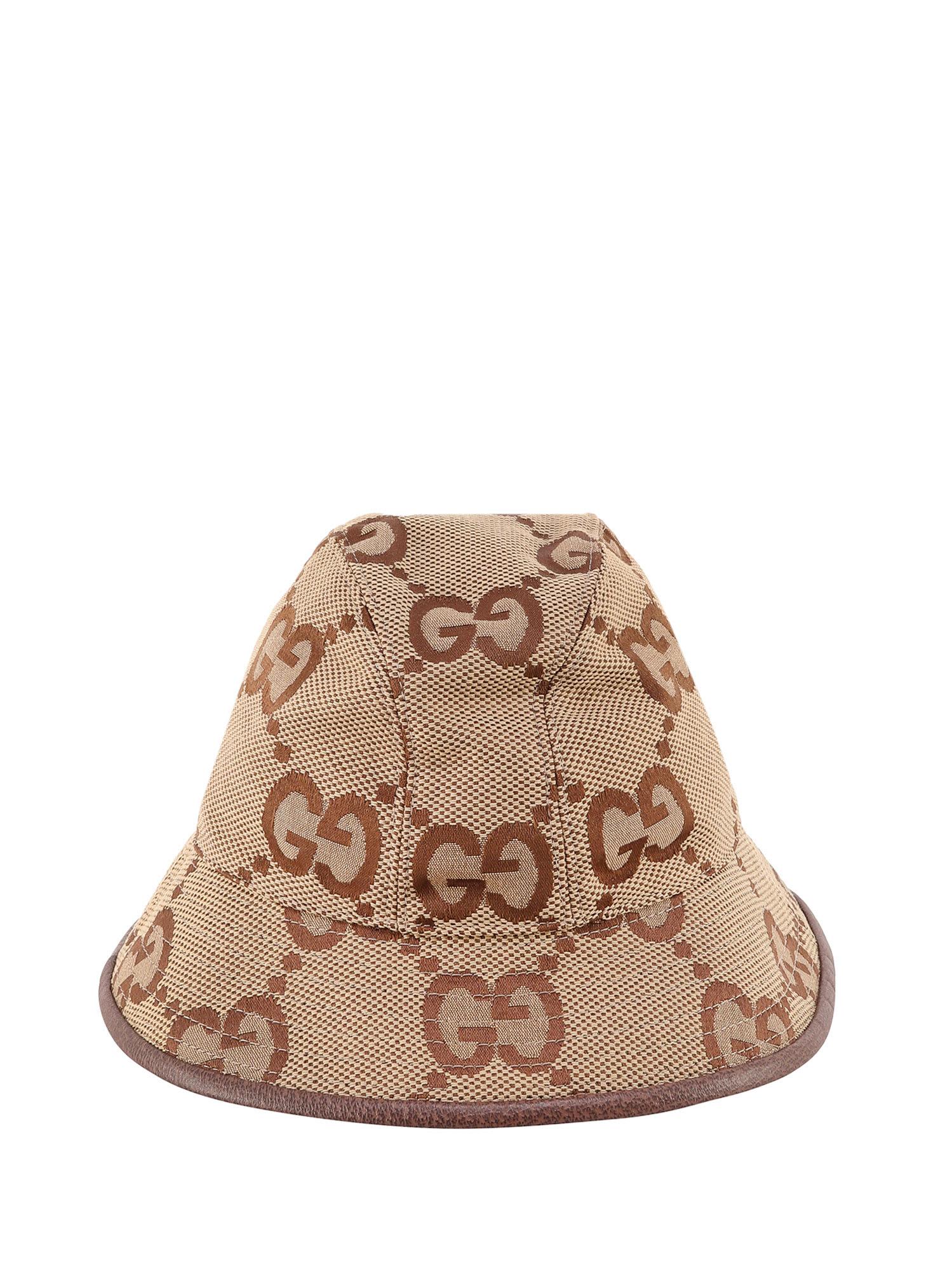gucci embroidered cotton blend hat