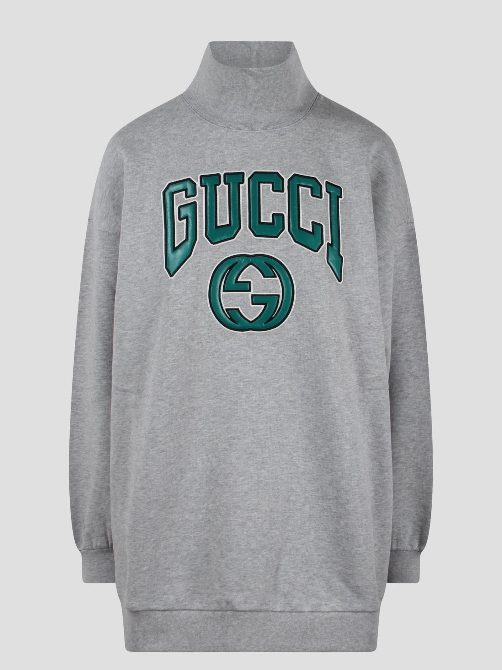 gucci embroidery jersey sweatshirt