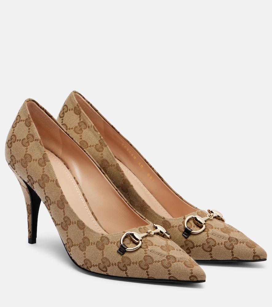 gucci erin 85 canvas pumps