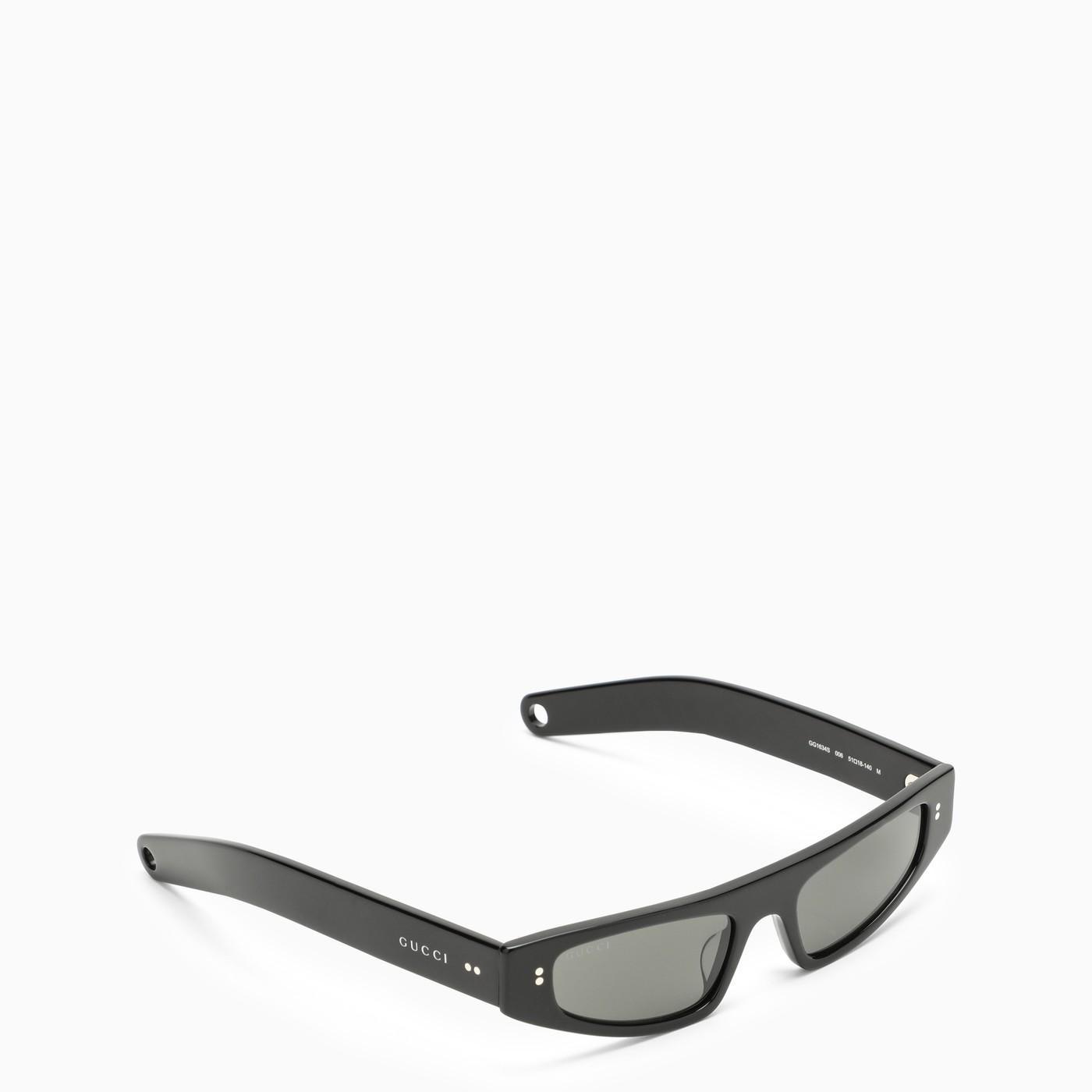 gucci eyewear black rectangular sunglasses