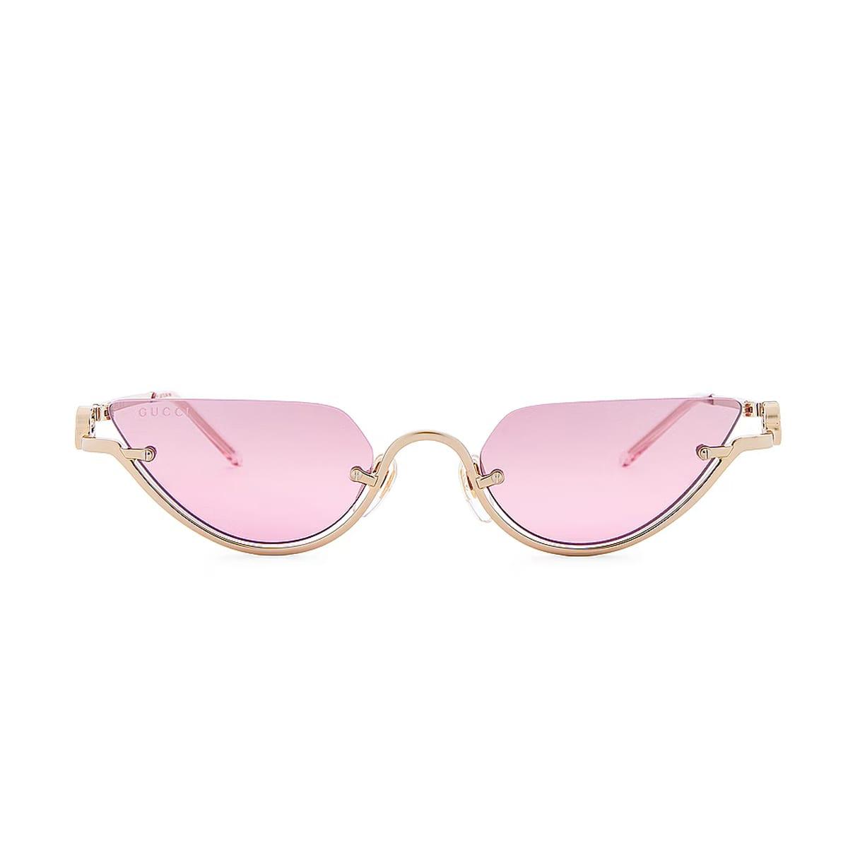 gucci eyewear gg1603s linea gg logo 003 gold pink sunglasses