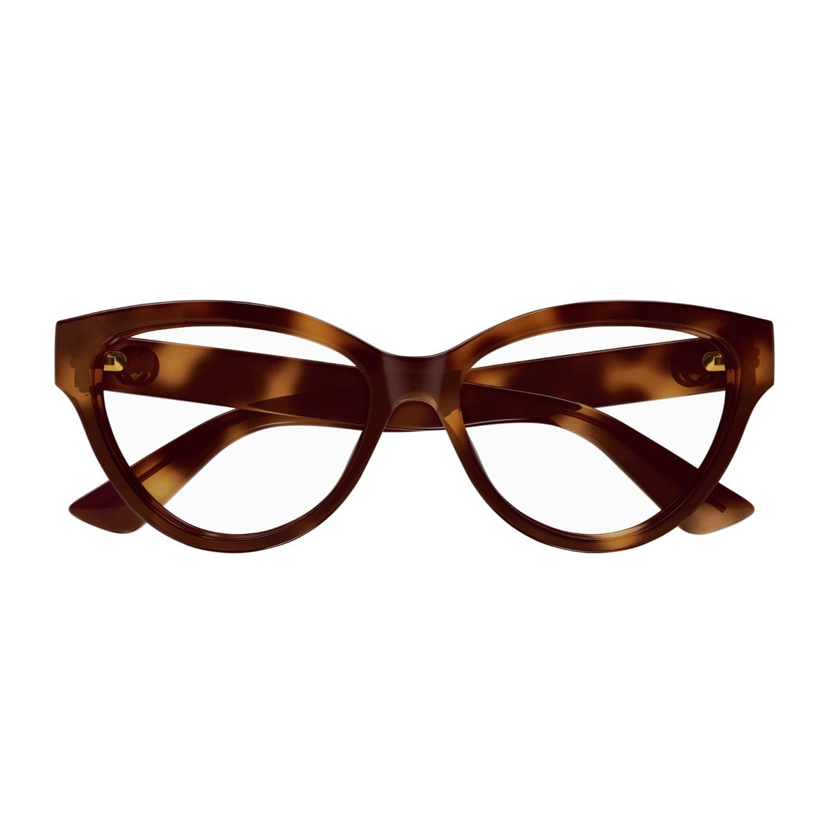gucci eyewear gucci gg1581o linea gg logo 002 havana glasses