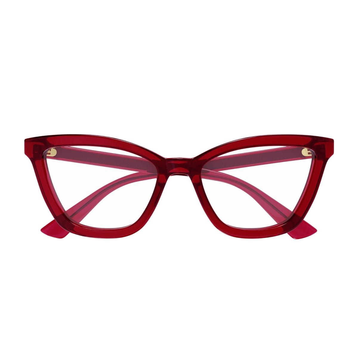 gucci eyewear gucci gg1686o linea gg logo 009 red trasparente glasses