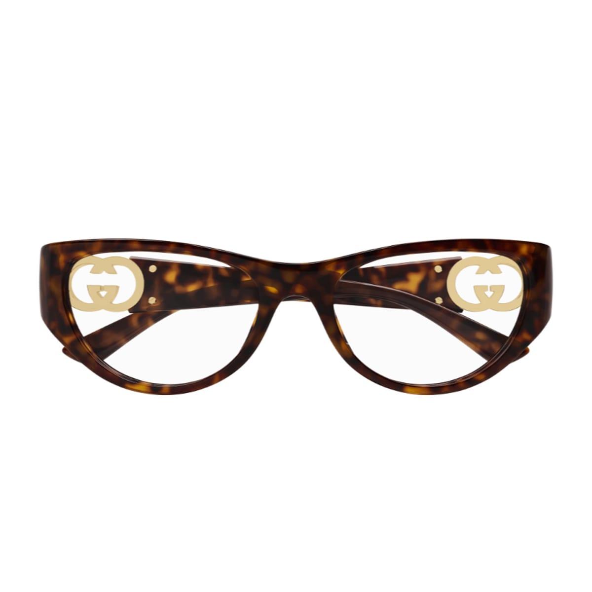 gucci eyewear gucci gg1825o linea emblem 002 havana glasses