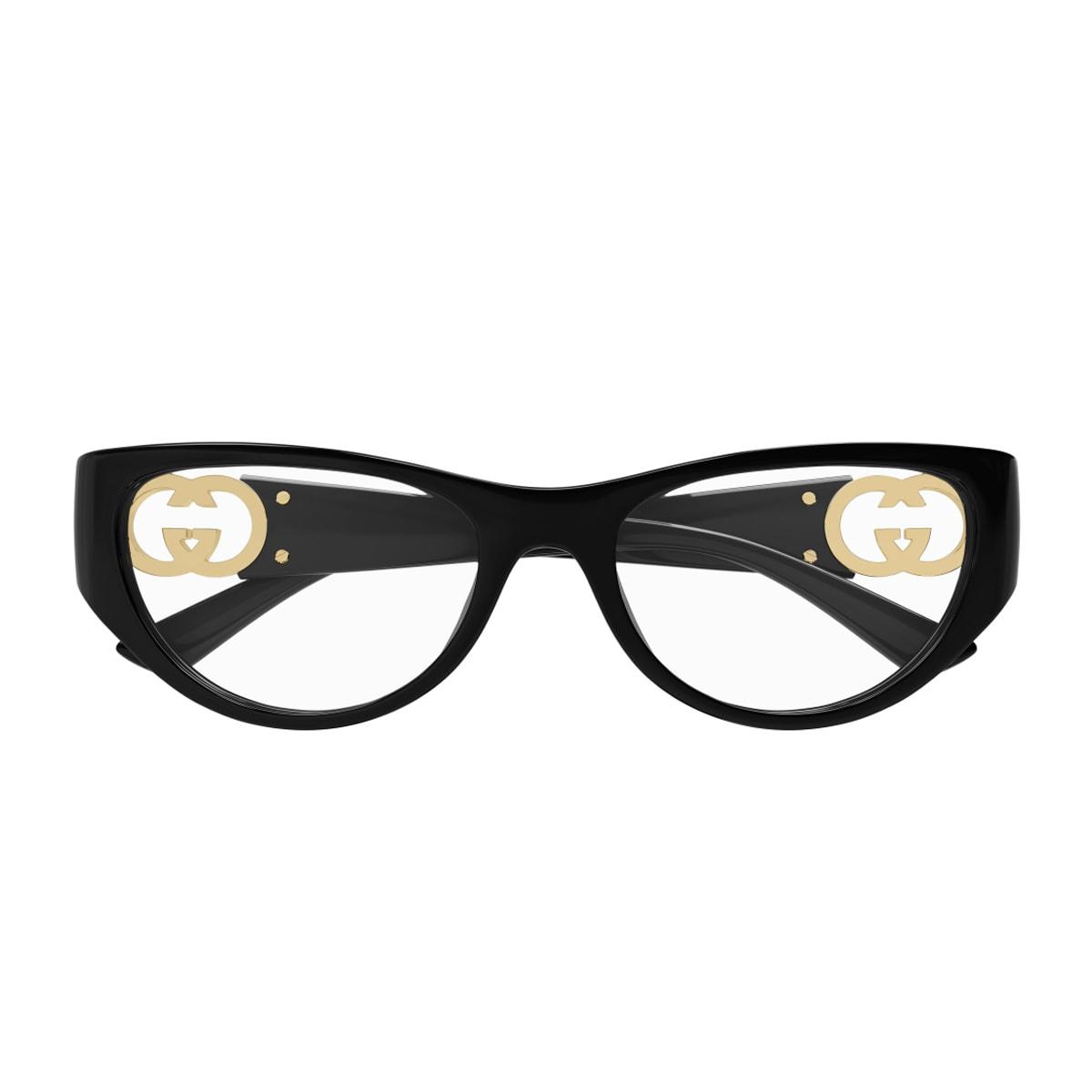gucci eyewear gucci gg1825o linea emblem 004 black glasses