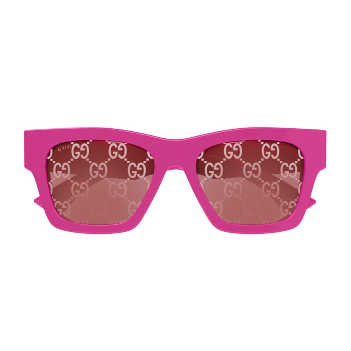 gucci eyewear gucci gg1835s linea name of brand 004 fuchsia red sunglasses
