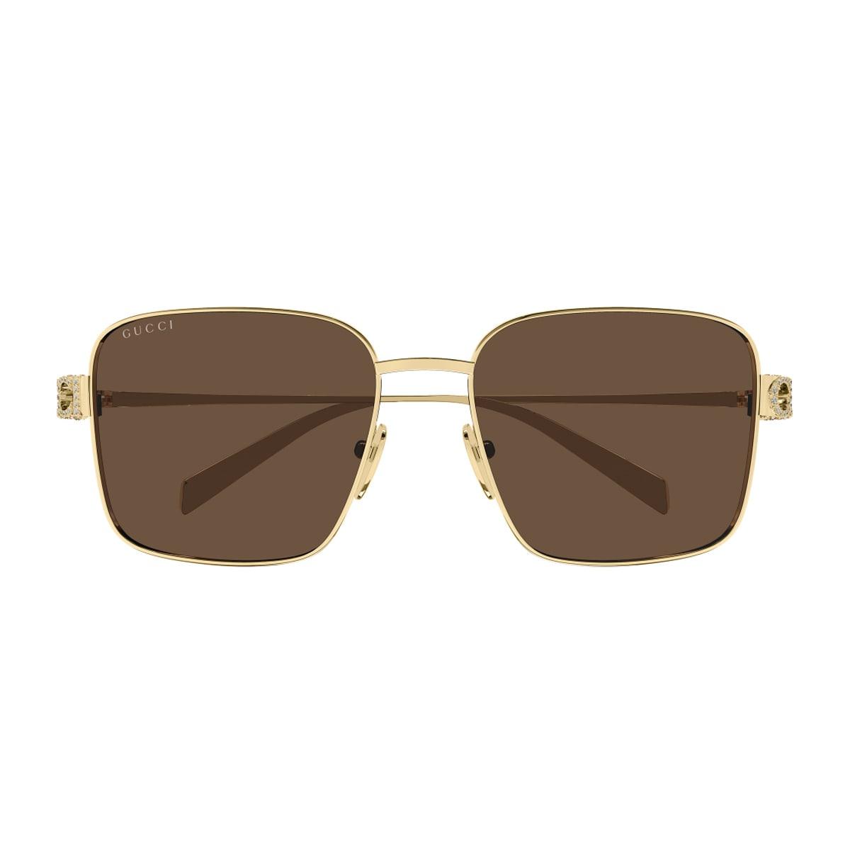 gucci eyewear gucci gg1937s linea name of brand 002 gold brown sunglasses