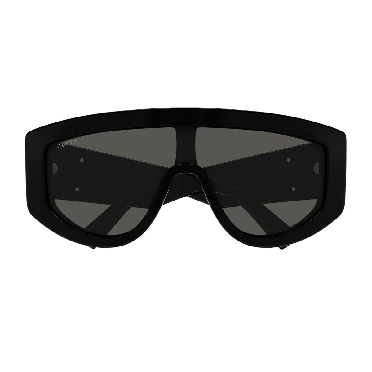 gucci eyewear gucci gg1950s linea emblem 001 black grey sunglasses