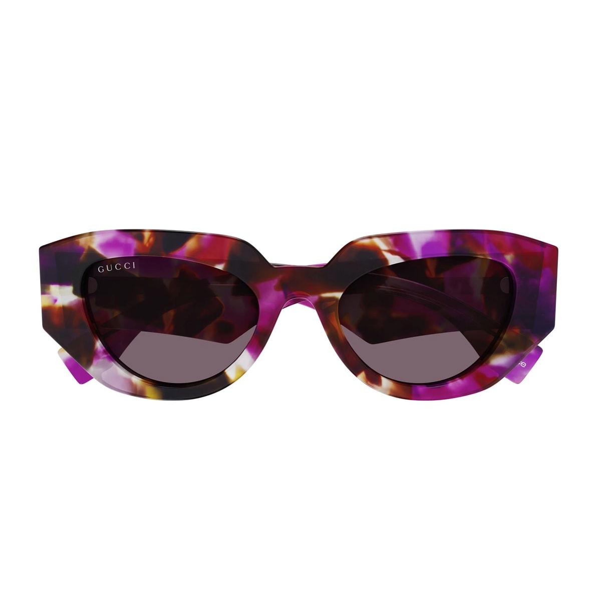 gucci eyewear gucci gg2007s linea re-ace 001 havana violet sunglasses