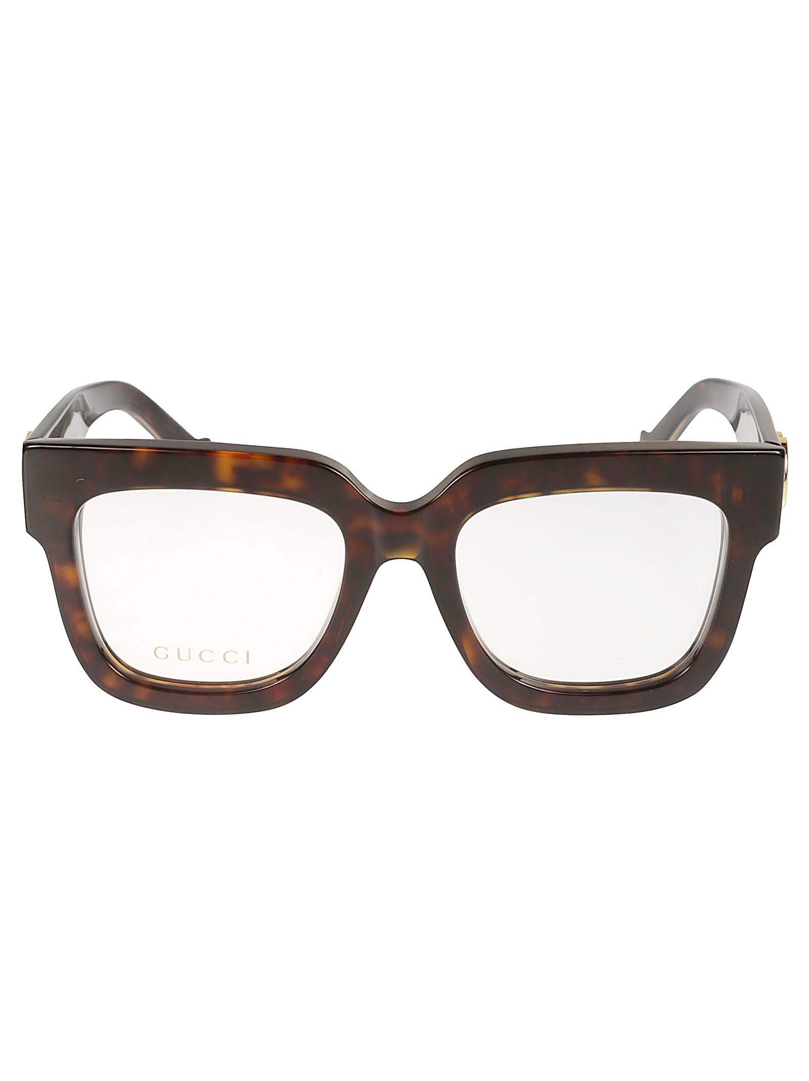 gucci eyewear logo detail wayfarer frame