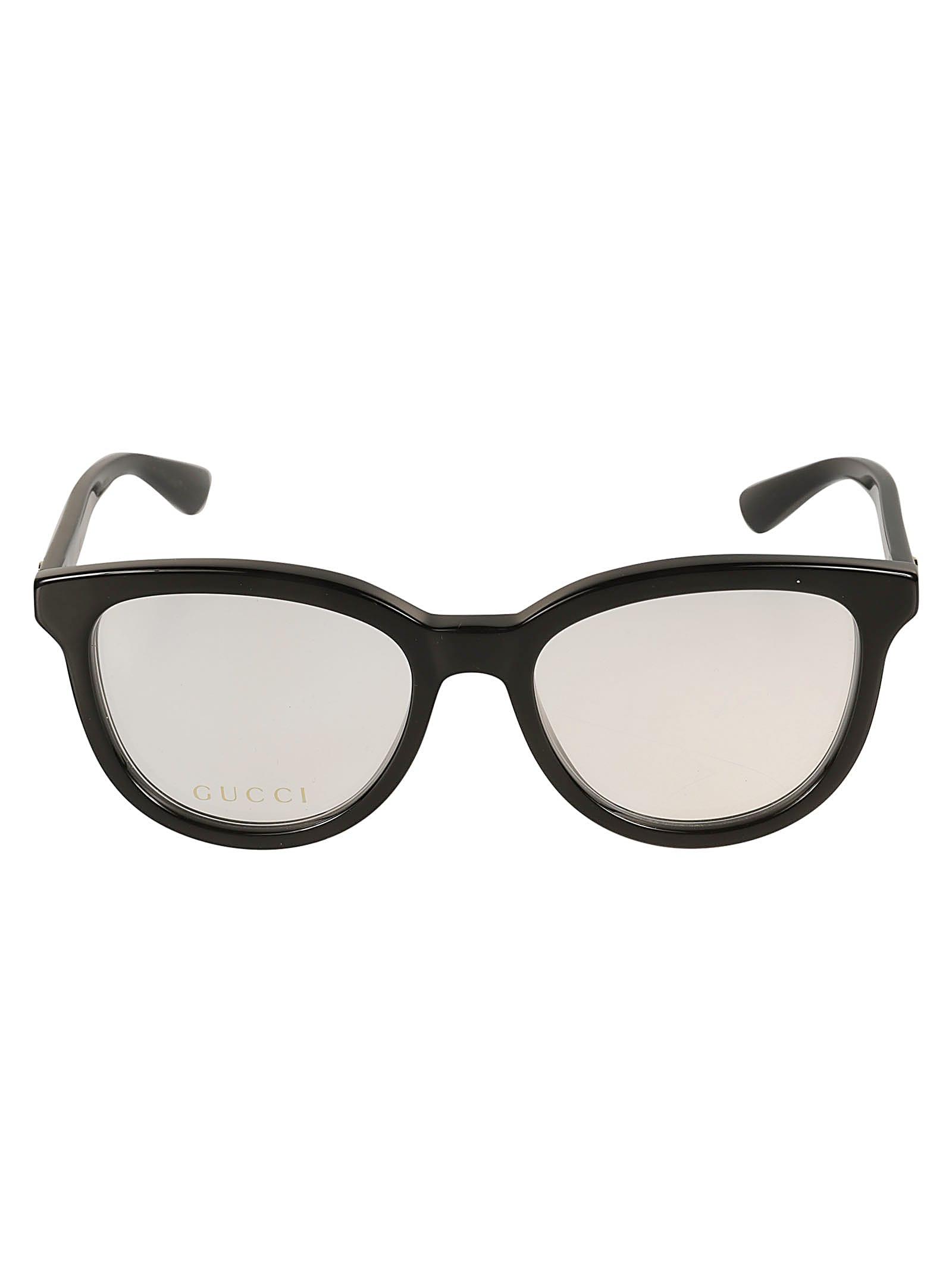 gucci eyewear logo lens wayfarer frame