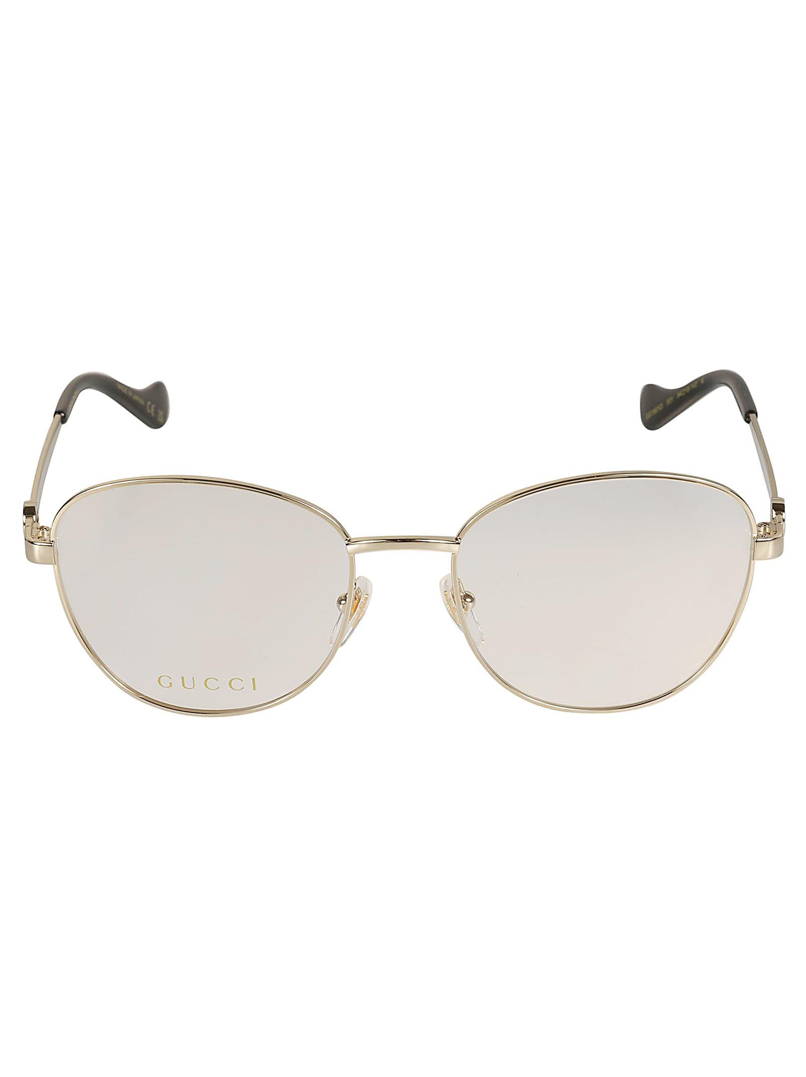 gucci eyewear logo round frame