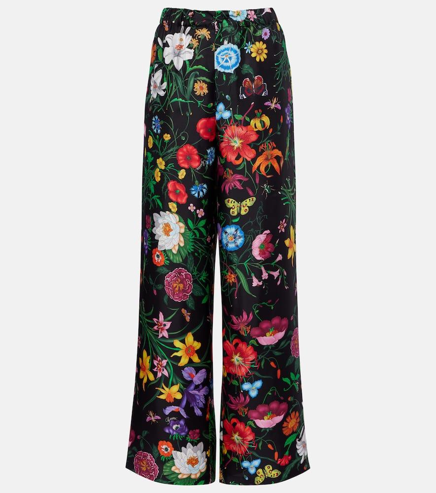 gucci floral silk twill wide