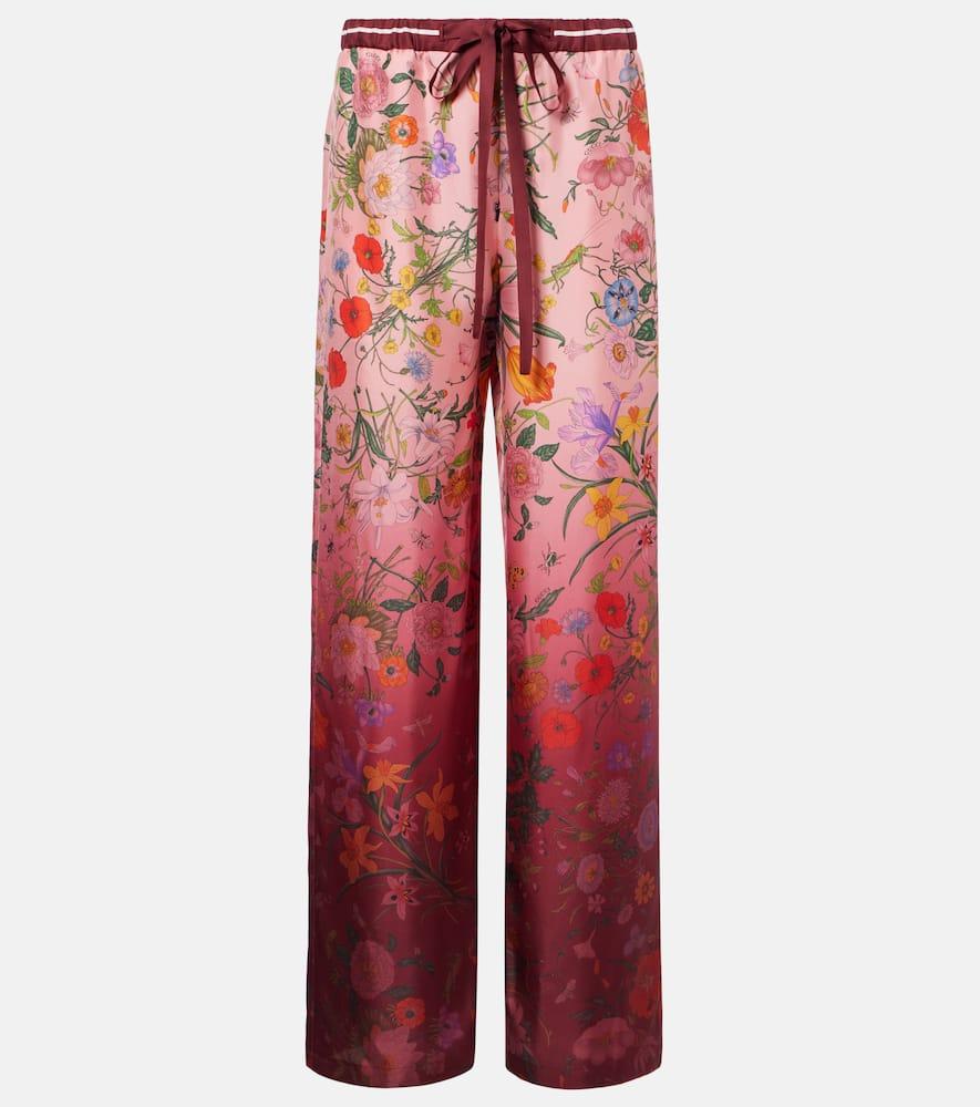 gucci floral silk wide