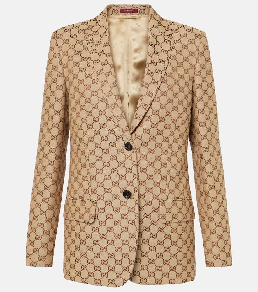 gucci gg canvas blazer
