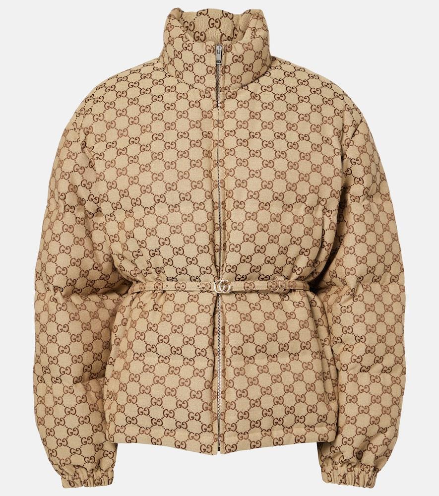 gucci gg canvas down jacket