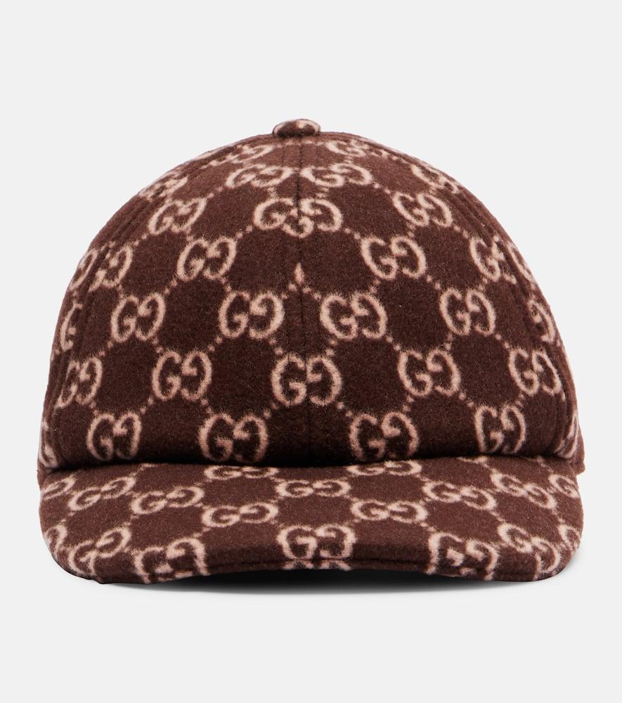 gucci gg canvas wool baseball cap