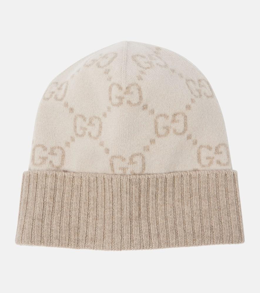 gucci gg cashmere jacquard beanie