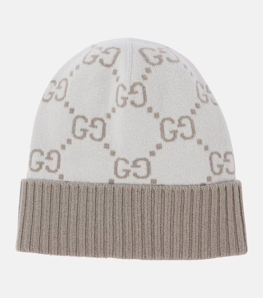 gucci gg cashmere jacquard beanie