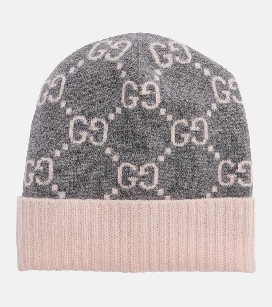 gucci gg cashmere jacquard beanie