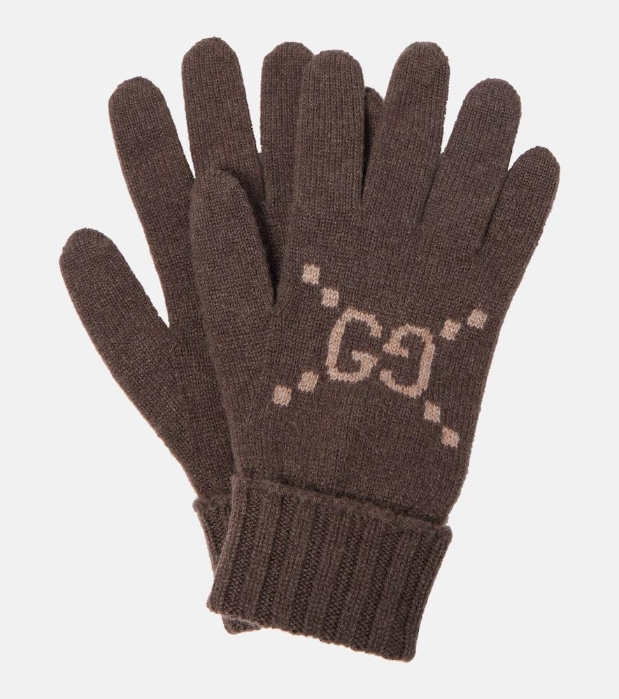 gucci gg cashmere jacquard gloves