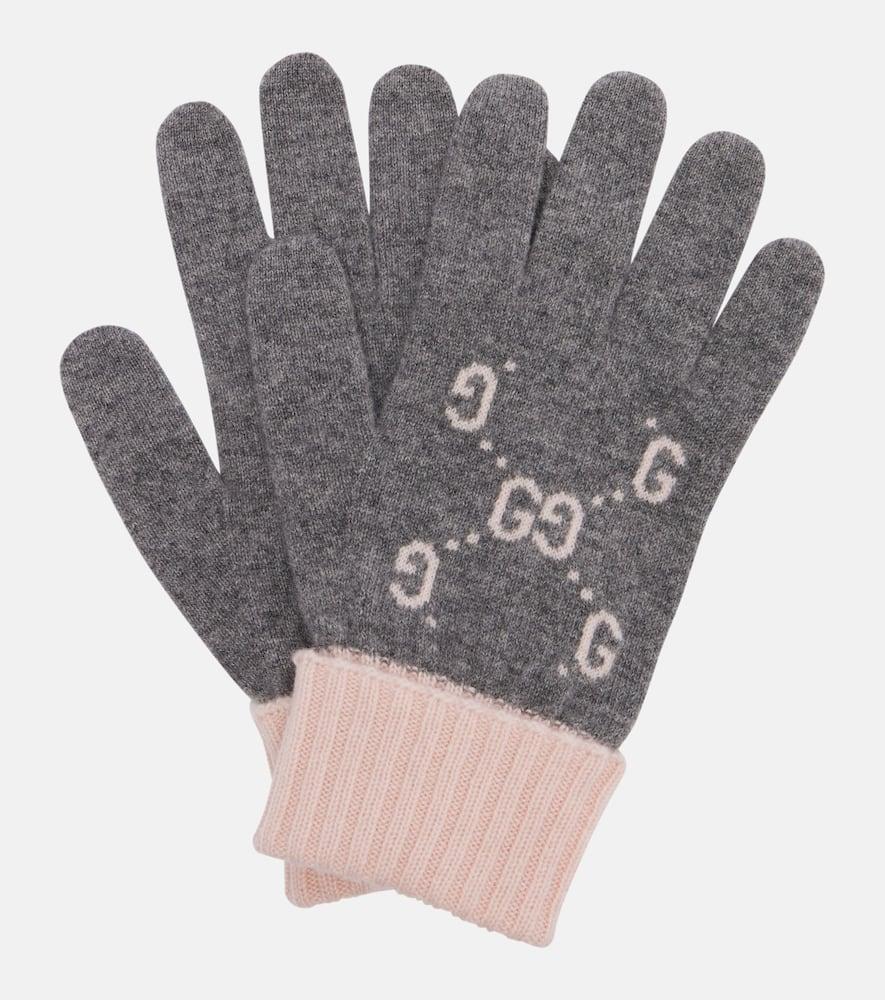 gucci gg cashmere jacquard gloves